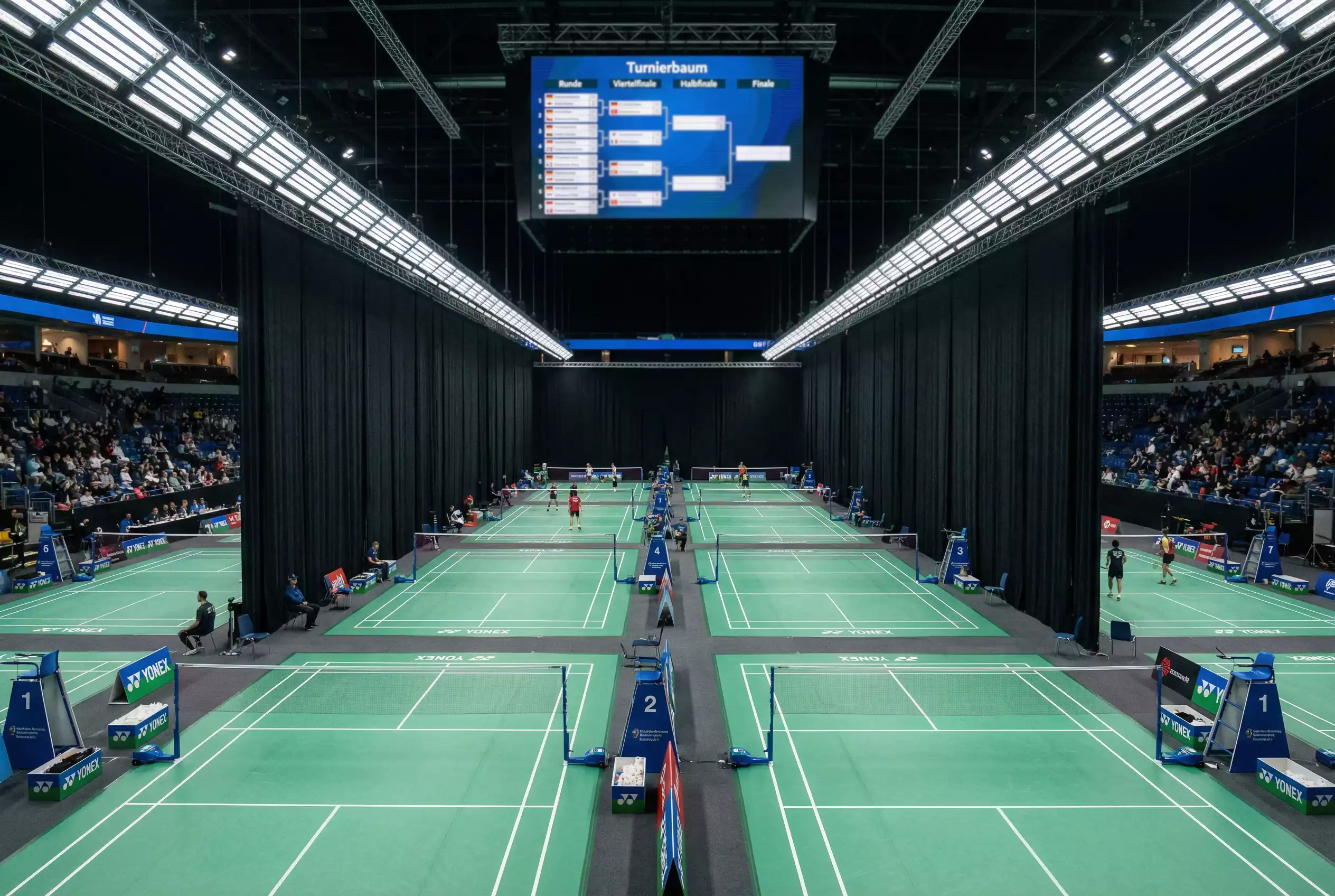 Badminton Turniere — BWF World Tour Halle mit Wettkampf-Atmosphäre